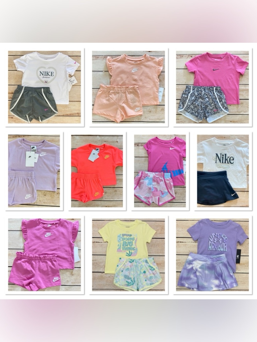 Nike Under Armour Kids' PICK 4 Spring Summer Short Sets Size 2T